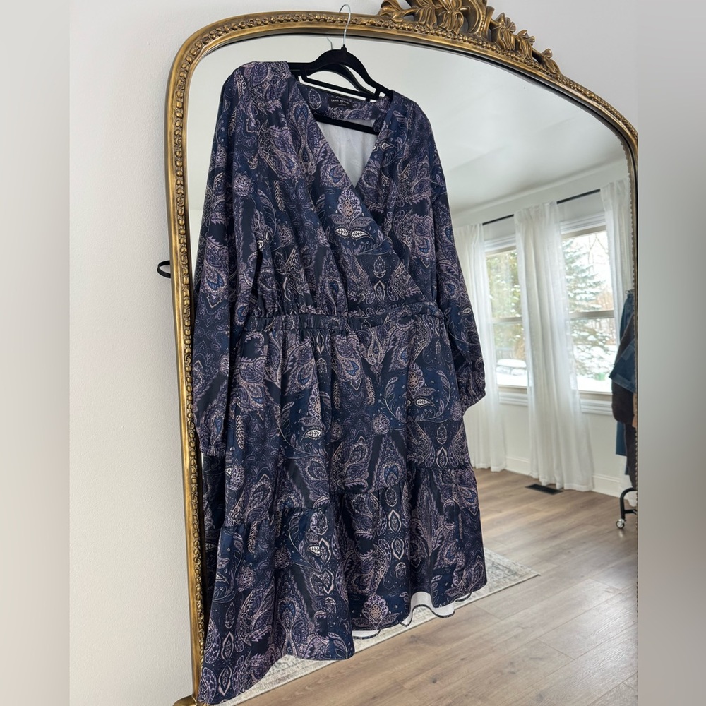 Lane Bryant purple floral paisley dress